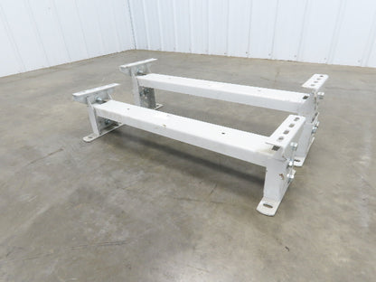 Hytrol HS-2 Conveyor Leg Floor Support 31"W Heavy Duty 7-5/8-10-5/8"H  Lot of 2