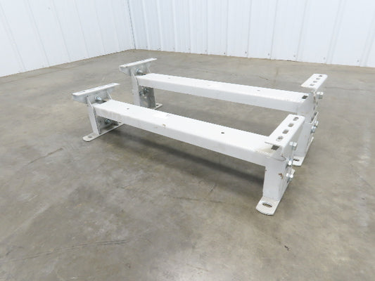 Hytrol HS-2 Conveyor Leg Floor Support 31"W Heavy Duty 7-5/8-10-5/8"H  Lot of 2