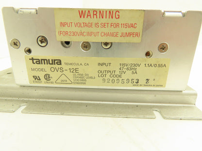 Various Mfr 12VDC Power Supplies 115/230VAC Input Lot of 5