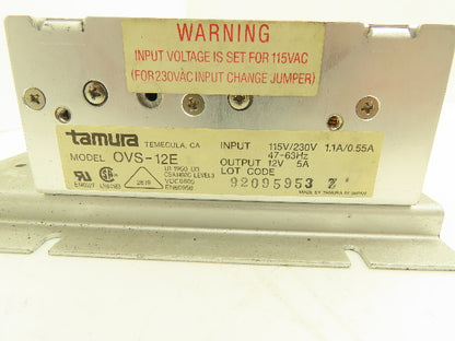 Various Mfr 12VDC Power Supplies 115/230VAC Input Lot of 5