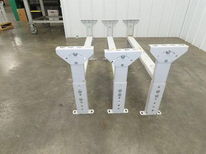 Hytrol MS-4 Conveyor Leg Floor Support 40"W Adj Height 15-5/8-21-5/8"  Lot of 3