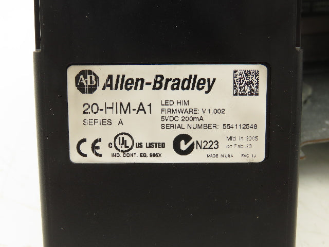 Allen Bradley 20AD022A1AYNANNN PowerFlex 70 VFD 15HP 480V 400Hz 3PH 22A