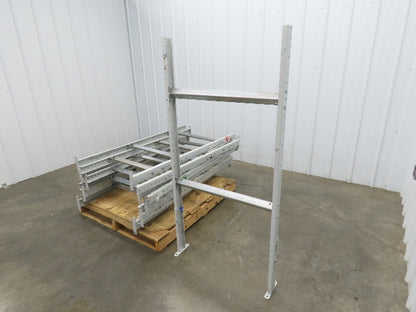 30"W Conveyor Leg Floor Support 54-5/8"-62-5/8"H  Lot of 10  White