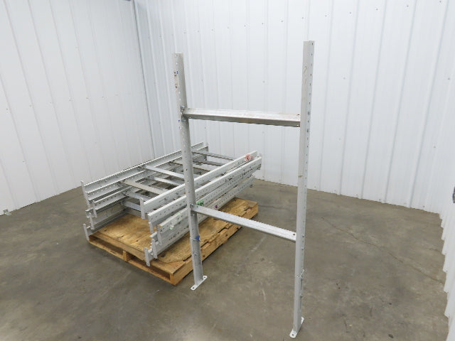 30"W Conveyor Leg Floor Support 54-5/8"-62-5/8"H  Lot of 10  White