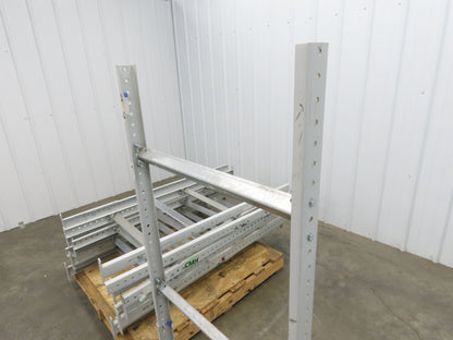 30"W Conveyor Leg Floor Support 54-5/8"-62-5/8"H  Lot of 10  White