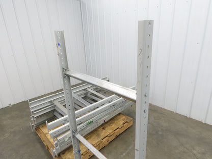 30"W Conveyor Leg Floor Support 54-5/8"-62-5/8"H  Lot of 10  White