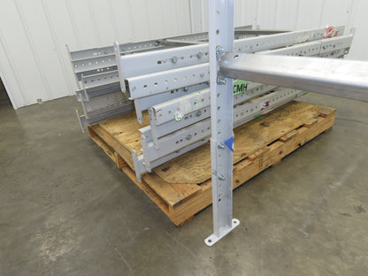 30"W Conveyor Leg Floor Support 54-5/8"-62-5/8"H  Lot of 10  White