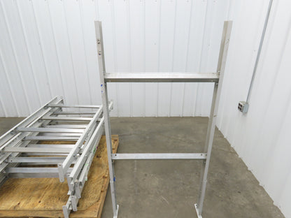 30"W Conveyor Leg Floor Support 54-5/8"-62-5/8"H  Lot of 10  White