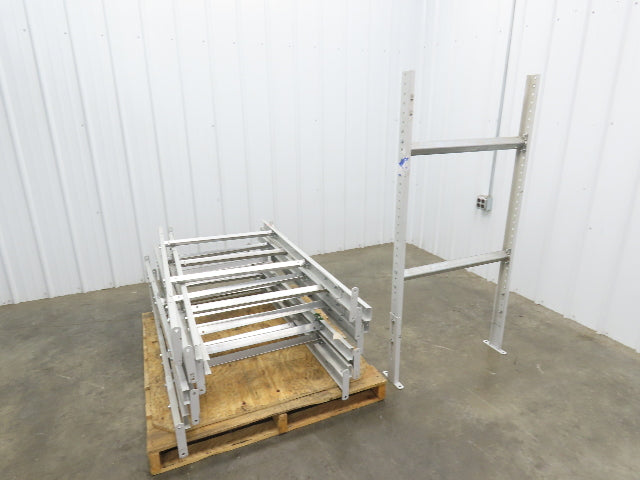 30"W Conveyor Leg Floor Support 54-5/8"-62-5/8"H  Lot of 10  White