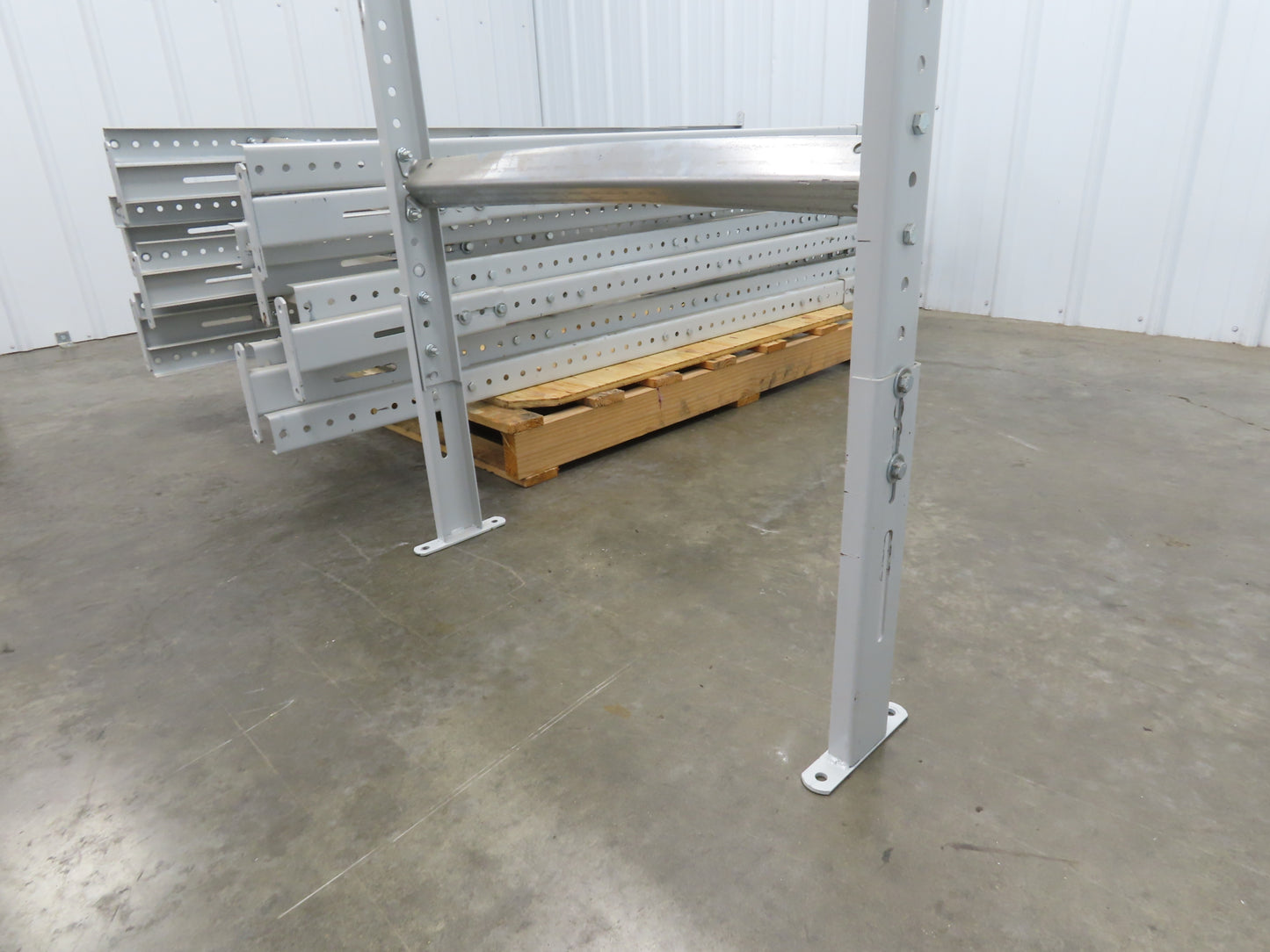 30"W Conveyor Leg Floor Support 66-5/8"-76-5/8"H  Lot of 10  White