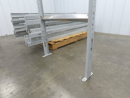 30"W Conveyor Leg Floor Support 66-5/8"-76-5/8"H  Lot of 10  White