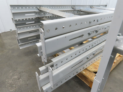 30"W Conveyor Leg Floor Support 66-5/8"-76-5/8"H  Lot of 10  White