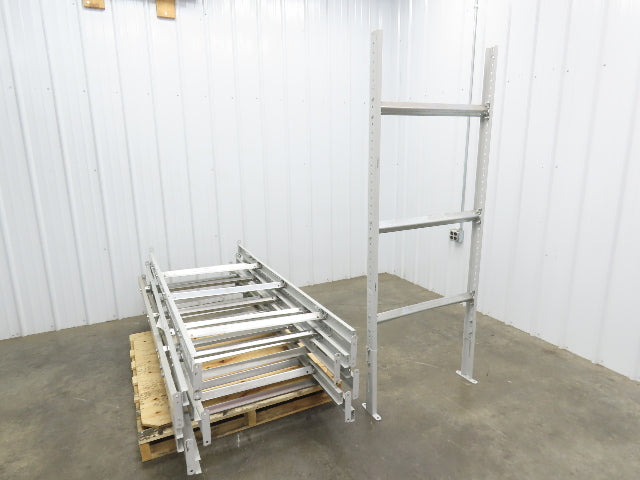 30"W Conveyor Leg Floor Support 66-5/8"-76-5/8"H  Lot of 10  White