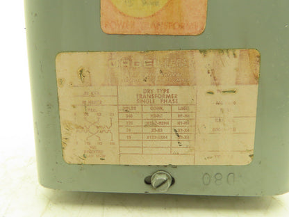 Sorgel 500SV43B Transformer 1PH 500VA 240/480V Pri 12/24V Sec