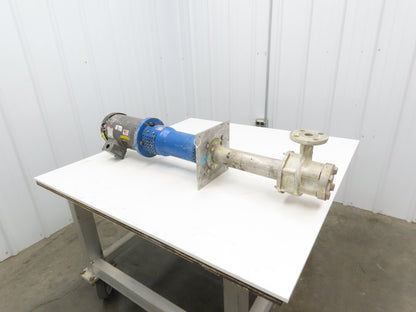 Sanwa VM 25 Stainless Centrifugal Pump 1" Flanged 2Hp 460V 13 GPM Ext Shaft