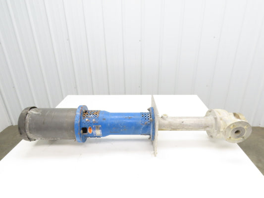 Sanwa VM 25 Stainless Centrifugal Pump 1" Flanged 2Hp 460V 13 GPM Ext Shaft
