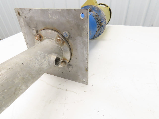 Sanwa VM 25 Stainless Centrifugal Pump 1" Flanged 2Hp 460V 13 GPM Ext Shaft