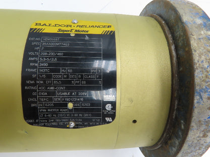 Sanwa VM 25 Stainless Centrifugal Pump 1" Flanged 2Hp 460V 13 GPM Ext Shaft