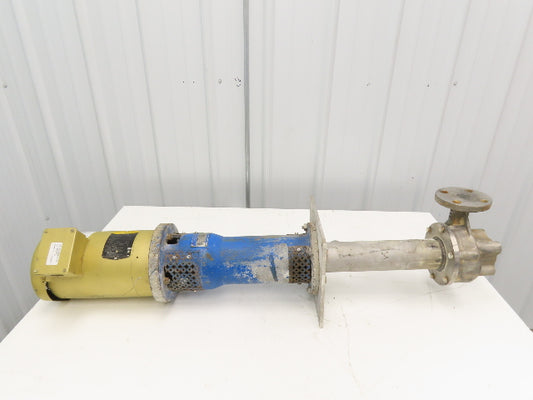 Sanwa VM 25 Stainless Centrifugal Pump 1" Flanged 2Hp 460V 13 GPM Ext Shaft