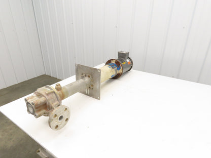 Sanwa VM-2542 Stainless Centrifugal Pump 1" Flanged 2Hp 460V 13 GPM Ext Shaft