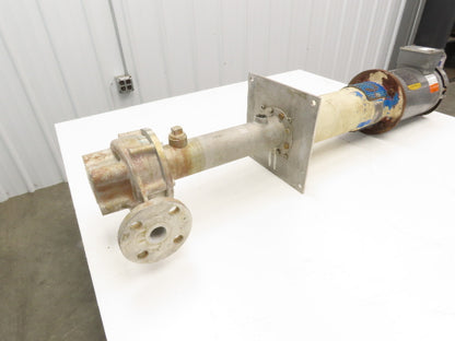 Sanwa VM-2542 Stainless Centrifugal Pump 1" Flanged 2Hp 460V 13 GPM Ext Shaft