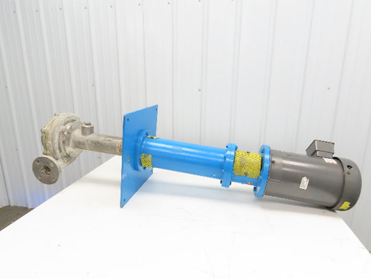 Sanwa Type VM Stainless Centrifugal Pump 1.5x2" Flanged 5Hp 3450 RPM 460V 3PH