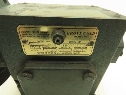 Grove Gear TMQ220-2 Gold Reducer 20:1 Gearbox 88 RPM 1Hp 140TC LH Output