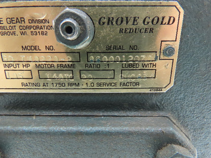 Grove Gear TMQ220-2 Gold Reducer 20:1 Gearbox 88 RPM 1Hp 140TC LH Output