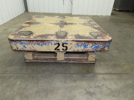 Heavy Duty Pallet Turntable 48x48" Top 19" High 1/4" Steel Plate 2500lbs
