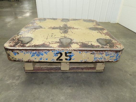 Heavy Duty Pallet Turntable 48x48" Top 19" High 1/4" Steel Plate 2500lbs