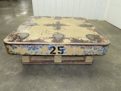 Heavy Duty Pallet Turntable 48x48" Top 19" High 1/4" Steel Plate 2500lbs