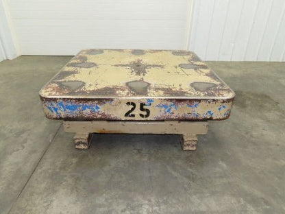 Heavy Duty Pallet Turntable 48x48" Top 19" High 1/4" Steel Plate 2500lbs