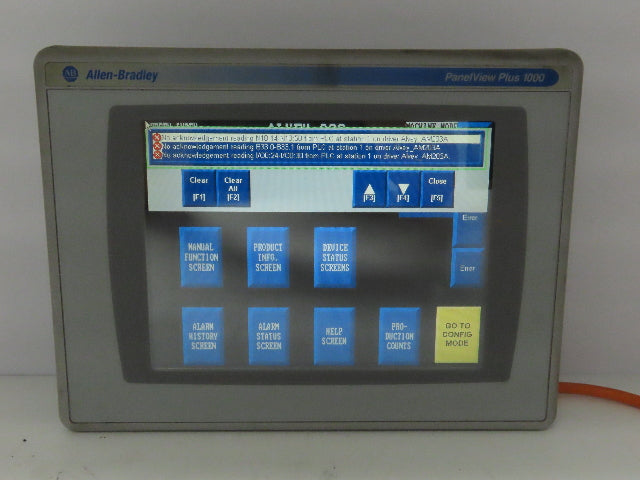 Allen Bradley 2711P-T10C6A1 HMI PanelView Plus 1000 Operator Control Panel Ser A