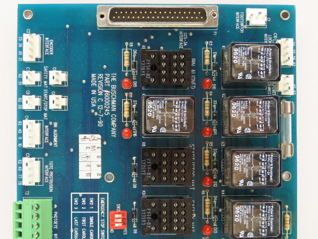 Buschman 6000245 Rev C 12-7-90 Conveyer Control Board