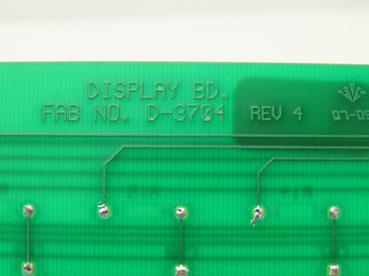 Peco B4465 RV3 D-3704 Control Interface Display Board Rev 4