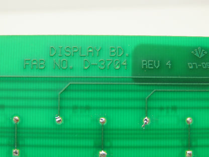 Peco B4465 RV3 D-3704 Control Interface Display Board Rev 4