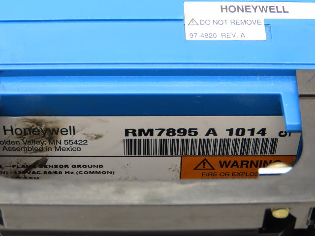 Honeywell RM7895 A 1014 Burner Control Purge Timer 10 Seconds Rev G