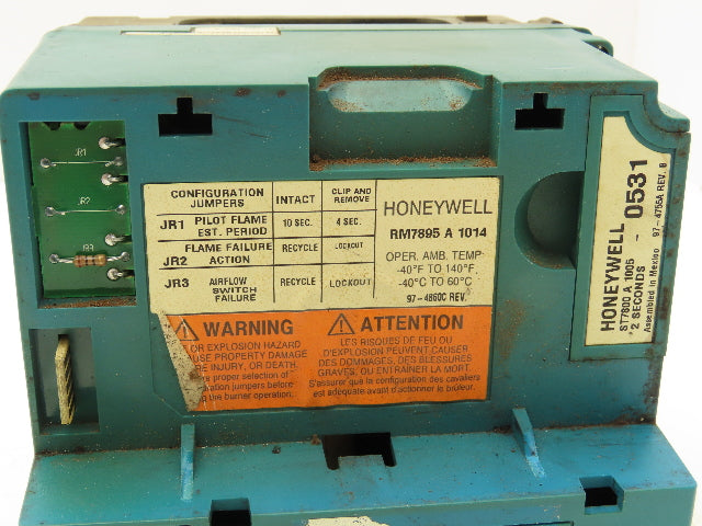 Honeywell RM7895 A 1014 Burner Control Purge Timer 2 Seconds Rev D