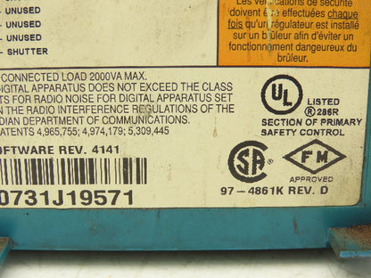 Honeywell RM7895 A 1014 Burner Control Purge Timer 2 Seconds Rev D