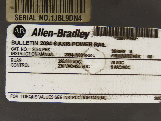 Allen Bradley 2094-PR6 2094-PRS5 5 + 6 Axis Power Rails Lot of 2
