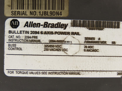 Allen Bradley 2094-PR6 2094-PRS5 5 + 6 Axis Power Rails Lot of 2