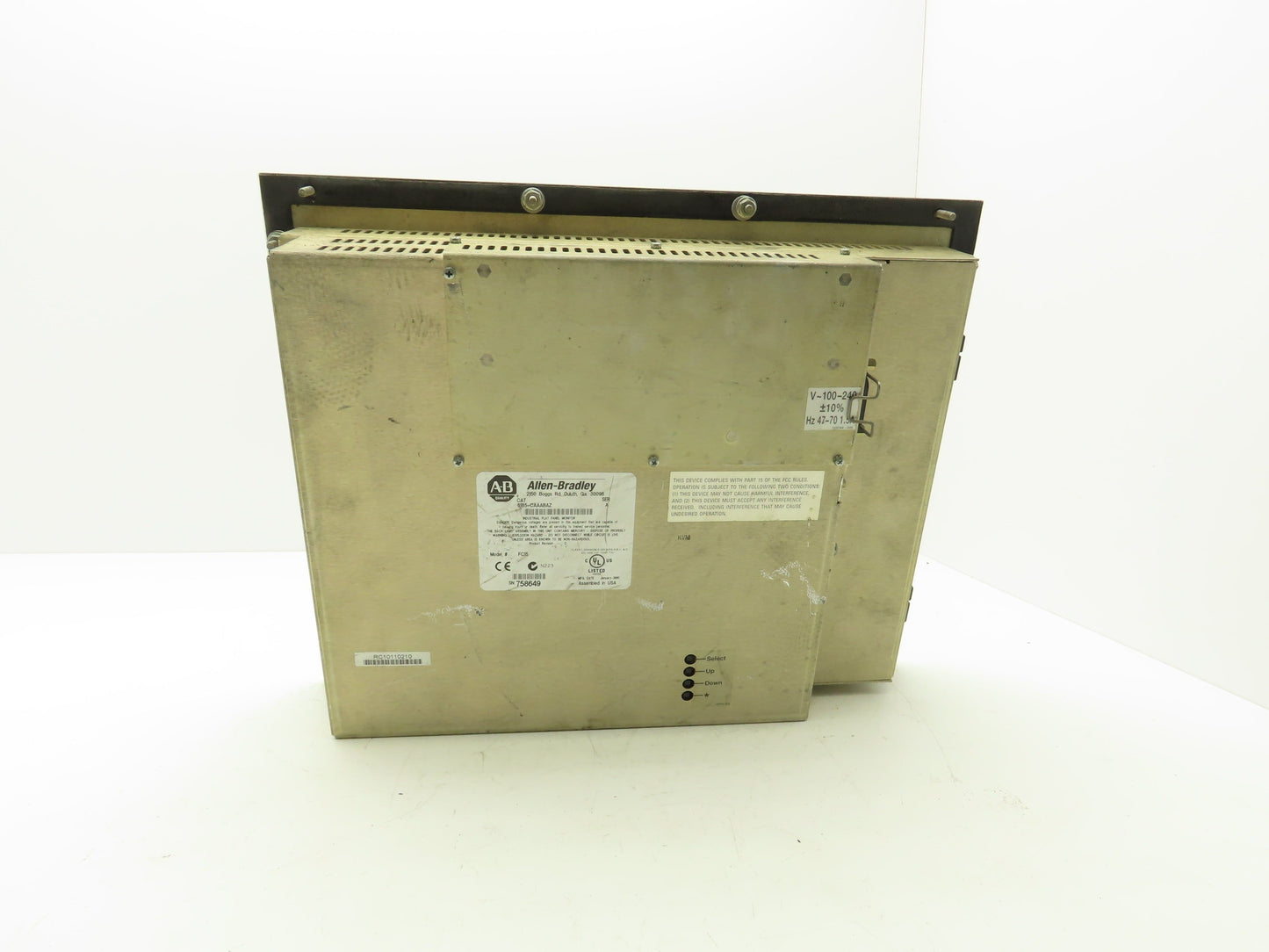 Allen Bradley 6185-CAAABAZ FC15 Industrial Flat Panel 15 inch Monitor Ser. A