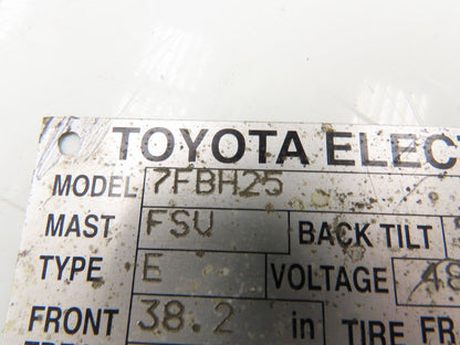 Toyota 7FBH25 Electric Forklift Steering Wheel Column Pump Controls Assembly