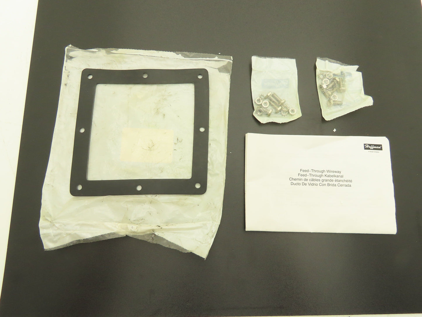 Hoffman F66WGSS Wireway Gasket Kit 6" x 6" Stainless Steel Bolts Lot of 4