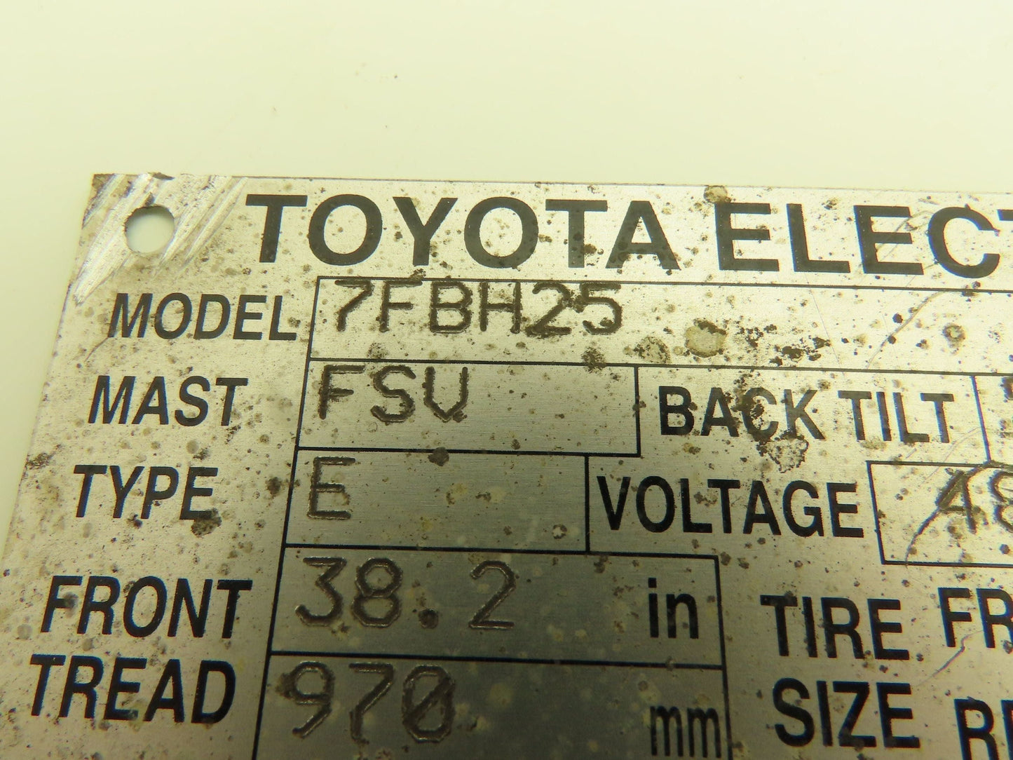 Toyota 7FBH25 Electric Forklift Pedals Lot of 2