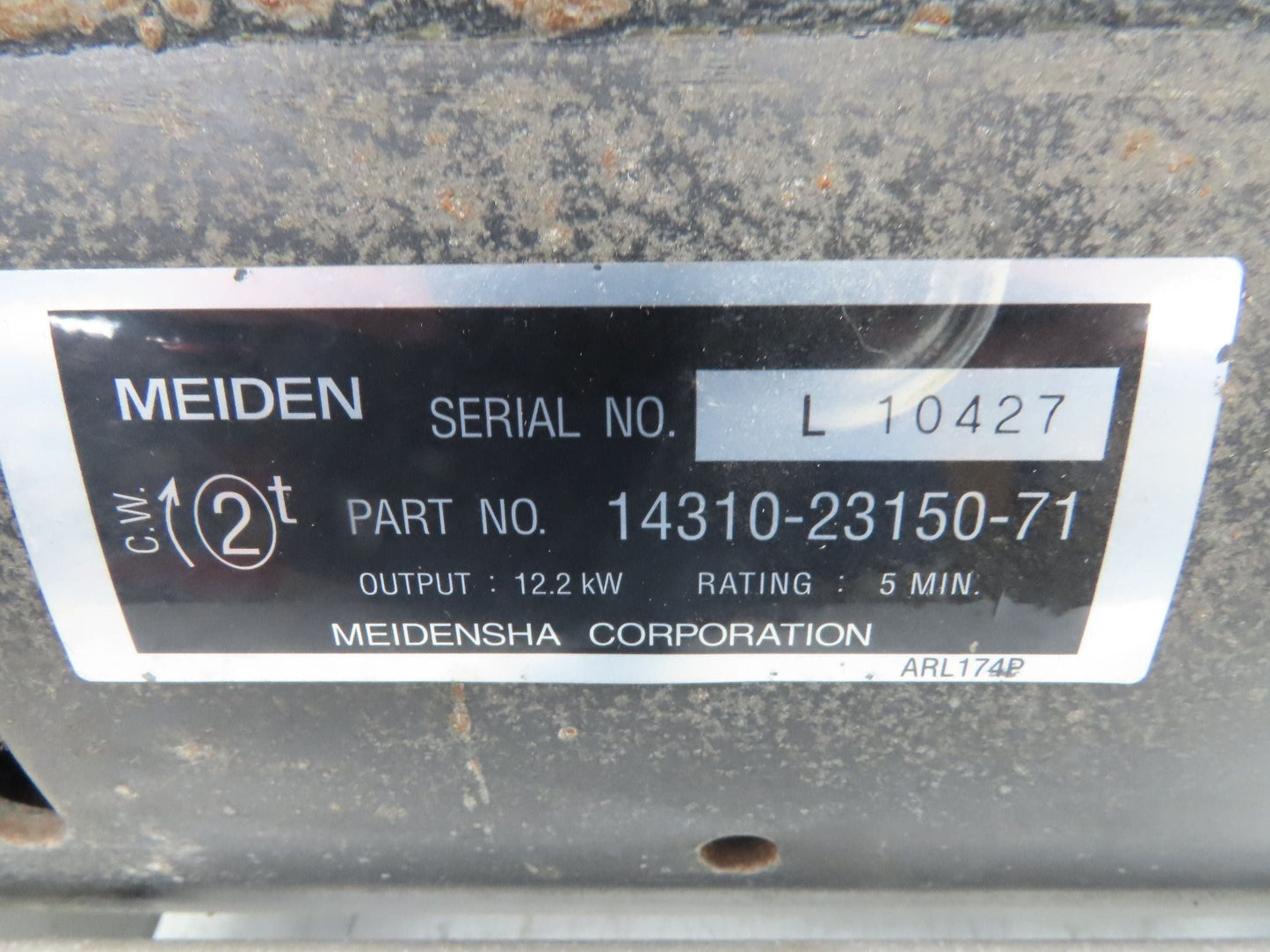 Meiden 14310-23150-71 Hydraulic Pump Motor 48V Toyota 7FBH25 Electric Forklift