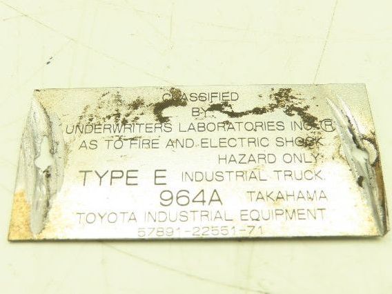 Toyota 7FBH25 Electric Forklift 48V Controller Computer Brain Box