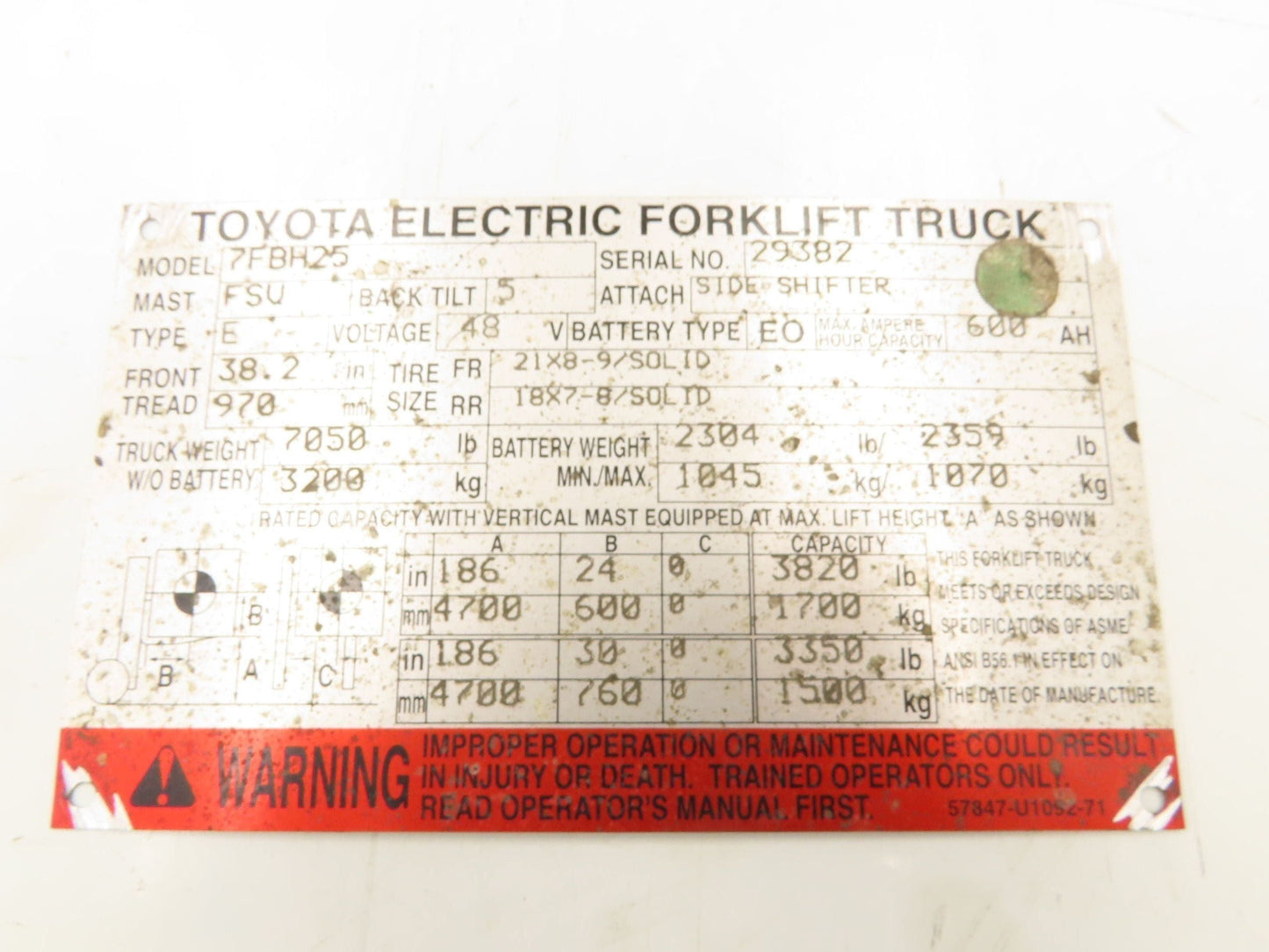Toyota 24110-23153-71 7FBH25 Electric Forklift 48V DC Motor Drive