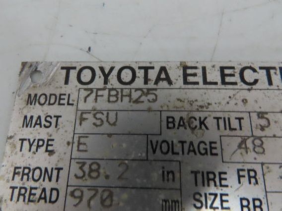 Toyota 7FBH25 Electric Forklift 48V Drive Unit Motor Axle Wheels Brake Assembly