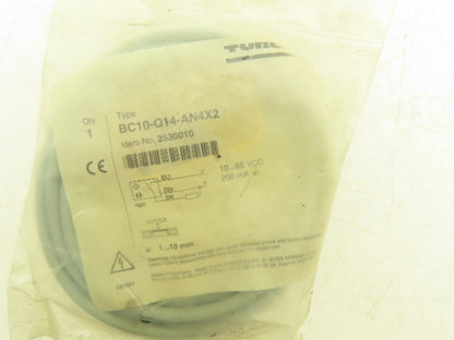 Turck BC10-Q14-AN4X2 Capacitive Sensor 10-65VDC 200mA 1-10mm sensing distance